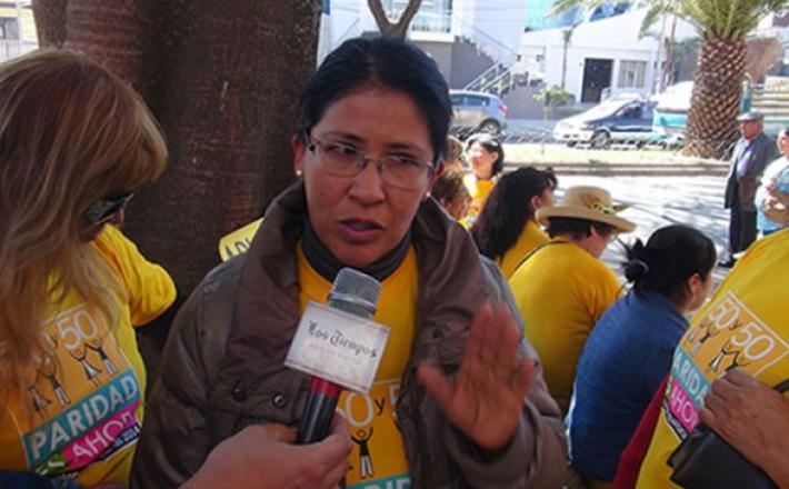 La representante de la Coordinadora de la Mujer en Cochabamba, Graciela Vásquez. - Gerardo Bravo Los Tiempos Digital