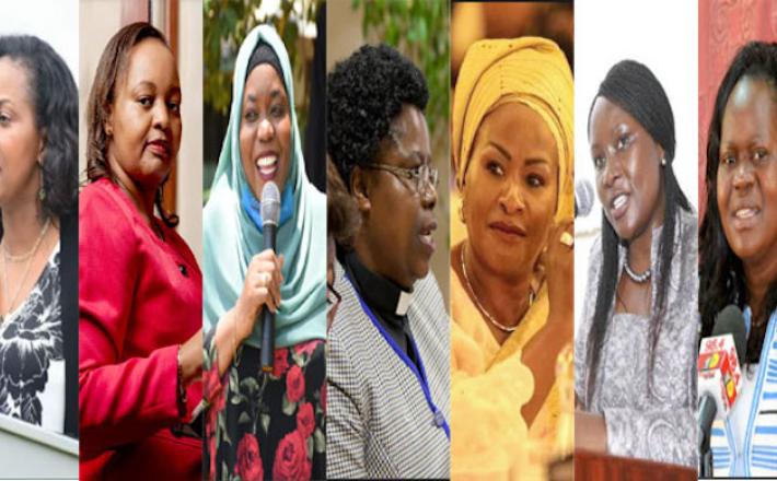 L-R: Governors Elect Susan Kihika (Nakuru), Anne Waiguru (Kirinyaga), Fatuma Achani (Kwale), Kawera Mwangaza (Meru), Wavinya Ndeti (Machakos), Cecily Mbarire (Embu) and Gladys Wanga (Homa Bay)/CFM