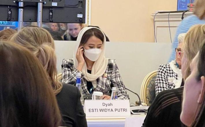 House of Representatives' (DPR's) Inter-Parliamentary Cooperation Board Member Dyah Esti conveyed the importance of gender of equality. ANTARA/Dyah Roro Esti Documentation/FR House of Representatives' (DPR's) Inter-Parliamentary Cooperation Board Member Dyah Esti conveyed the importance of gender of equality. ANTARA/Dyah Roro Esti Documentation/FR