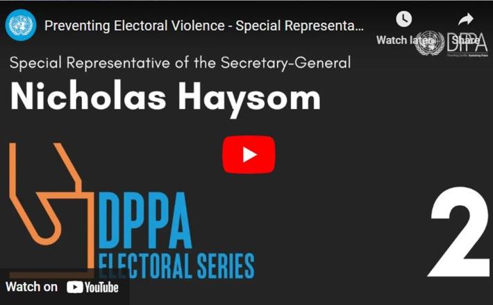 Preventing electoral violence with UN Under Secretary General Rosemary DiCarlo Preventing electoral violence with UN Under Secretary General Rosemary DiCarlo