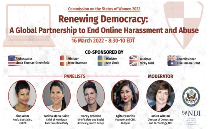 Renewing Democracy: A Global Partnership to end Online Harassment and Abuse