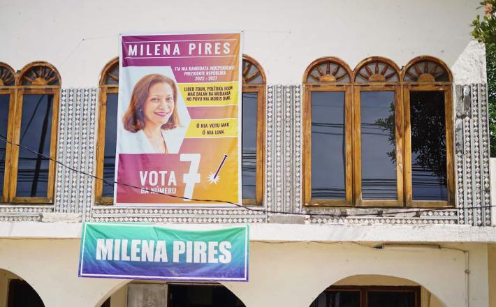 Milena Pires campaign poster. Source: SBS / Aneeta Bhole 