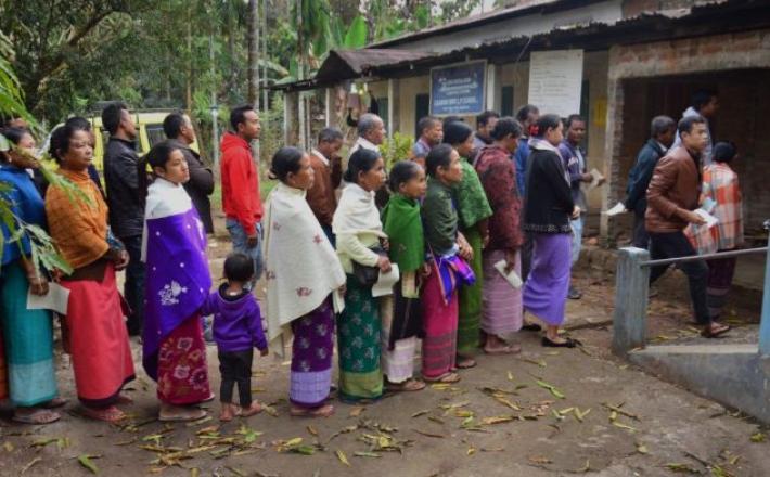 Representational image | Villagers wait in queues to cast their votes for the Meghalaya assembly election | PTI