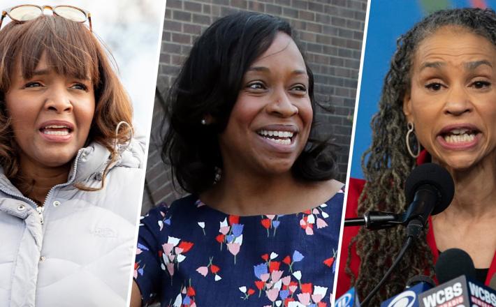 (L-R) Kathy Barnette, Andrea Campbell and Maya Wiley are all expected to run in the 2022 midterms.AP / Getty file