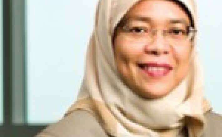 Photo: aware.org.sg; Halima Yacob, the first woman Speaker of Singapore Parliament 
