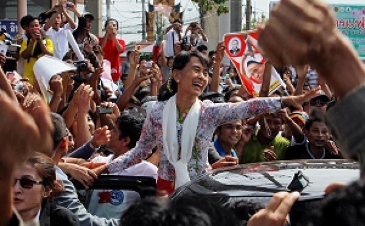 Aung San Suu Kyi, the most well-known of Myanmar’s 28 women MPs. ©Reuters/S. Sukplang