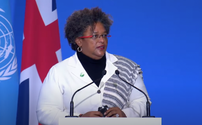 Barbados Prime Minister Mia Mottley addresses COP26 (IPU)