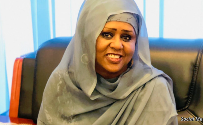 FILE - Fawzia Yusuf Haji Adam is seen in photo posted March 7, 2020, on her Twitter. FILE - Fawzia Yusuf Haji Adam is seen in photo posted March 7, 2020, on her Twitter.