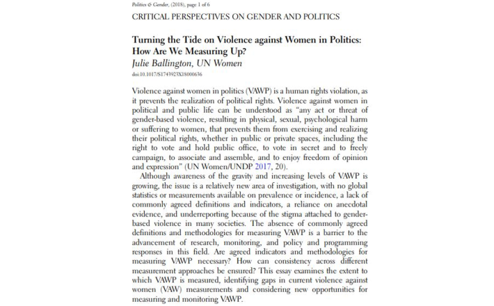 Turning the tide on violence against women in politics: How are we ...