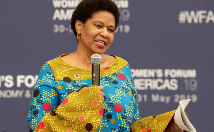 FILE PHOTO: Executive Director of UN Women Phumzile Mlambo-Ngcuka attends the Women's Forum Americas, at Claustro de Sor Juana University in Mexico City, Mexico, May 30, 2019. REUTERS/Henry Romero