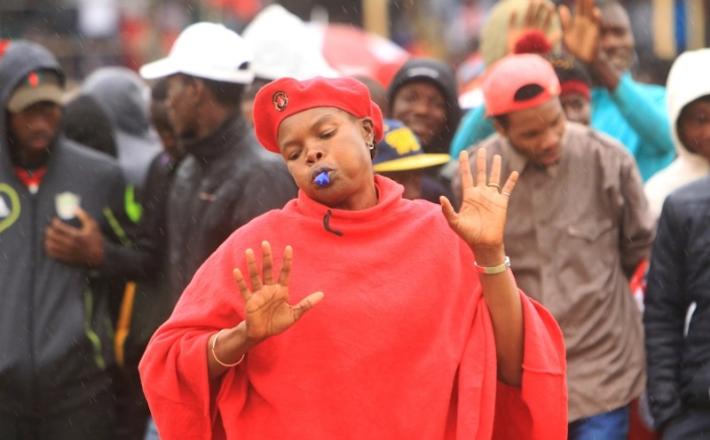 In this picture taken on July 15, 2018, a woman dances during an opposition election rally in Masvingo, Zimbabwe. [Tsvangirayi Mukwazhi/AP Photo]