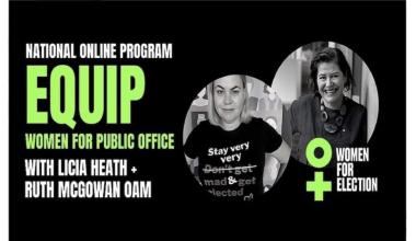 Australian online program: Equip women for public office