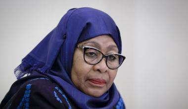 Samia Suluhu Hassan was sworn in at State House in Dar es Salaam (file image)