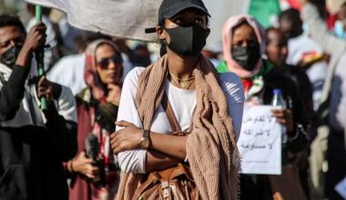 People continue protests demanding the restoration of civilian rule in Khartoum, Sudan [File: Mahmoud Hjaj/Anadolu Agency]