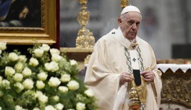 Pope Francis spreads incense during a mass in which he ordained new bishops.      Copyright  AP Photo/Alessandra Tarantino - Euronews