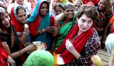 Congress general secretary Priyanka Gandhi Vadra interacting with women in Uttar Pradesh. (FILE PHOTO)