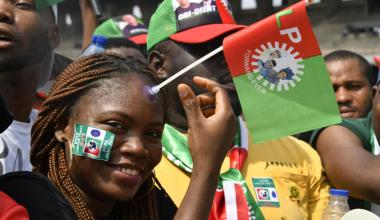 Une supportrice du Labour Party lors d’un meeting de campagne à Lagos, le 11 février 2023. PIUS UTOMI EKPEI / AFP