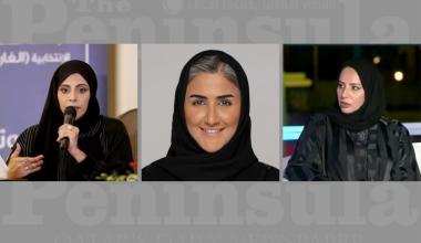 FROM LEFT: Shura Council candidates Fatma Ahmed Al Kuwari, Al Maha Jassim Al Majed, and Fatma Ghanem Muhammad Saad al Kubaisi