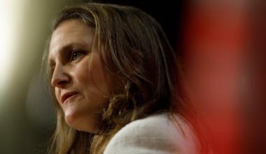 Canada’s Deputy Prime Minister Chrystia Freeland, pictured here in Toronto in June 2022, had insults hurled at her during an encounter in Grande Prairie, Alta. (Cole Burston/The Canadian Press)