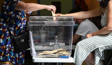 Vote à Lyon le 20 juin 2021 pour les élections régionales. PHILIPPE DESMAZES / AFP