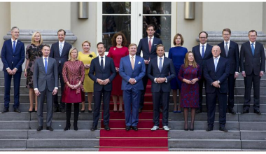 The last cabinet of the last Dutch government, pictured here in 2017. -Copyright Credit:AP 
