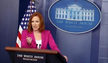 White House Press Secretary Jen Psaki is one of the highest paid staffers in the Biden administration. (PHOTO BY KEVIN DIETSCH/GETTY IMAGES)