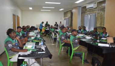 Provincial Logistics Assistants attending a pre-election workshop in Port Moresby Photo: Supplied (RNZ)
