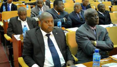Des députés lors d’une assemblée plénière le 06/01/2015 au palais du peuple à Kinshasa, siège du parlement. Radio Okapi/Ph. John Bompengo