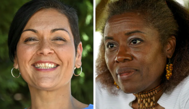 Hala S. Ayala, left, is the Democratic pick for Virginia lieutenant governor and Winsome E. Sears is the Republican nominee. (Jahi Chikwendiu/The Washington Post)