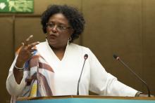 Primera ministra de Barbados, Mia Mottley, en la XVI Conferencia Raúl Prebisch en Ginebra, Suiza, 10 de septiembre de 2019. Foto en Flickr de Timothy Sullivan, UNCTAD (CC BY-SA 2.0).