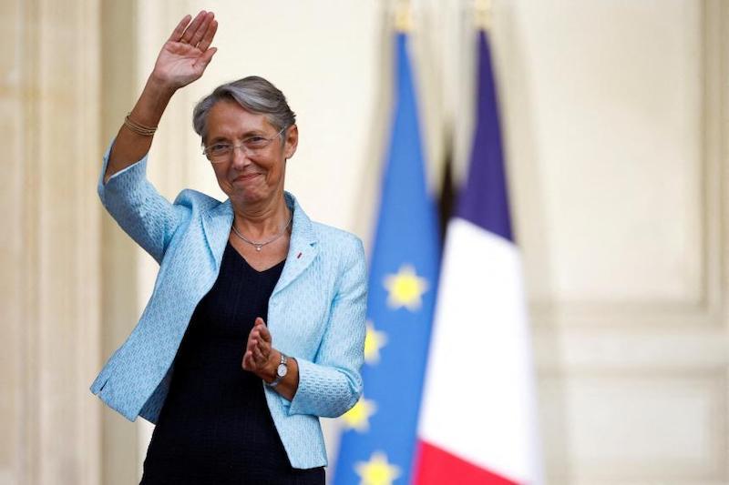 Newly-appointed French PM Elisabeth Borne attends a handover ceremony in Paris, on May 16, 2022. PHOTO: REUTERS