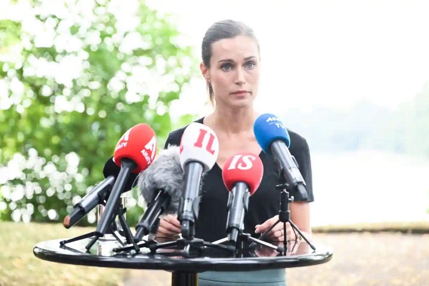 Finland's prime minister, Sanna Marin. Footage of her partying is ‘visible proof of the political strength of western liberalism’. Photograph: Kimmo Brandt/EPA